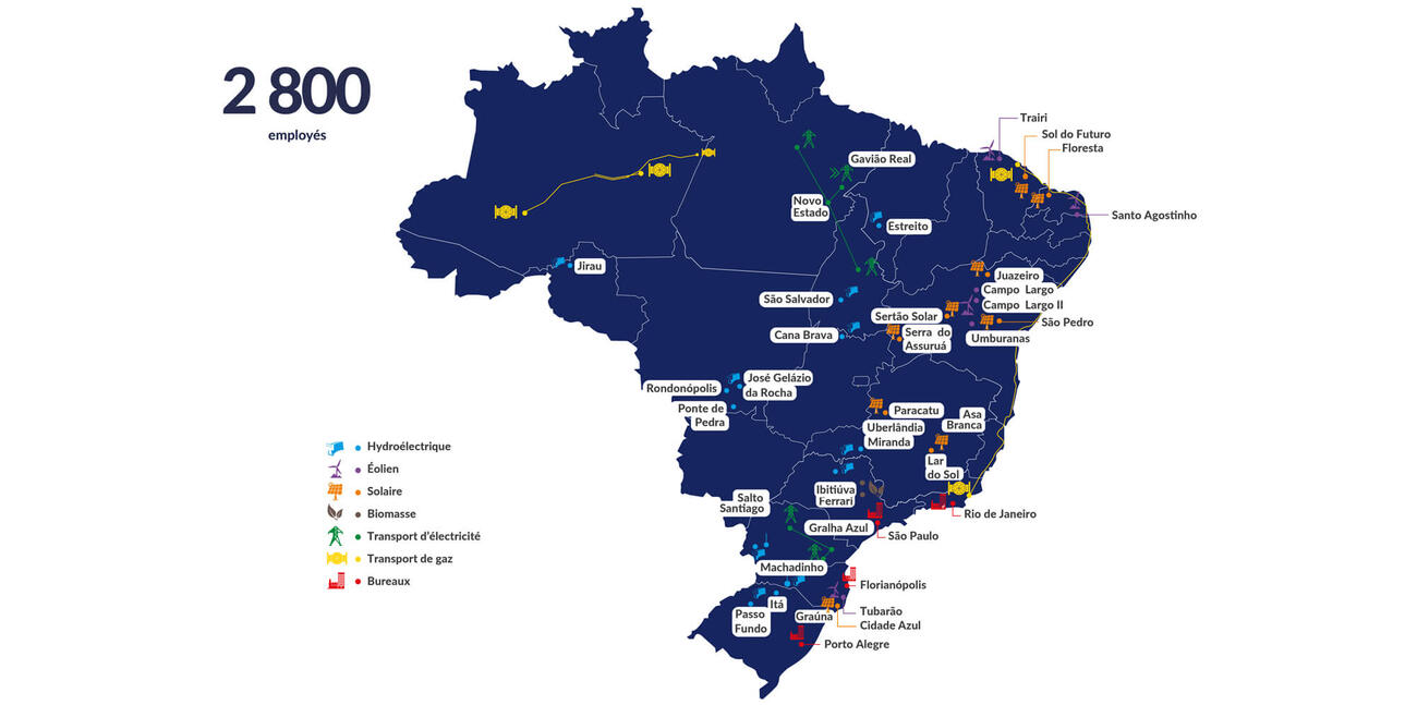 Carte activité brésil